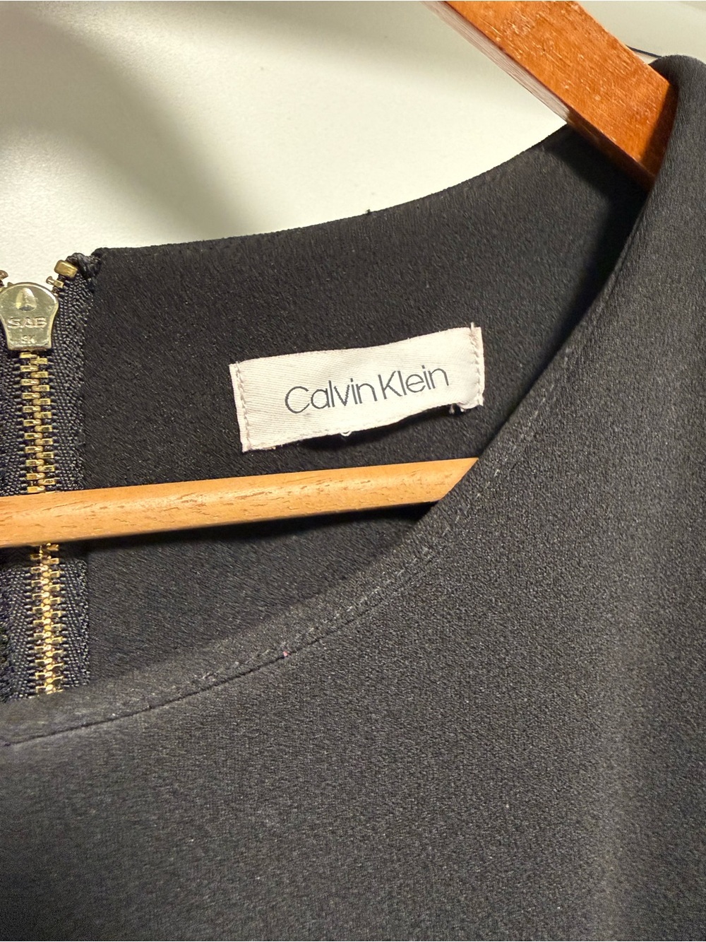 Calvin Klein Black Midi Sheath Dress with Puff Sleeves - Picture 4 of 13